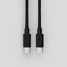 Black braided usb-c to usb-c cable with matte-finished connectors from goat g8 upgrade kit for durable charging and data transfer