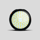 Circular black led light with bright yellowish-white leds in concentric circles for goat g8 upgrade kit