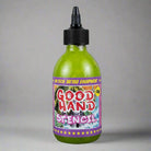Good hand stencil leuchtend grüne, transparente Plastikflasche mit schwarzem geripptem Deckel und farbenfrohem Etikett für Tattoozubehör