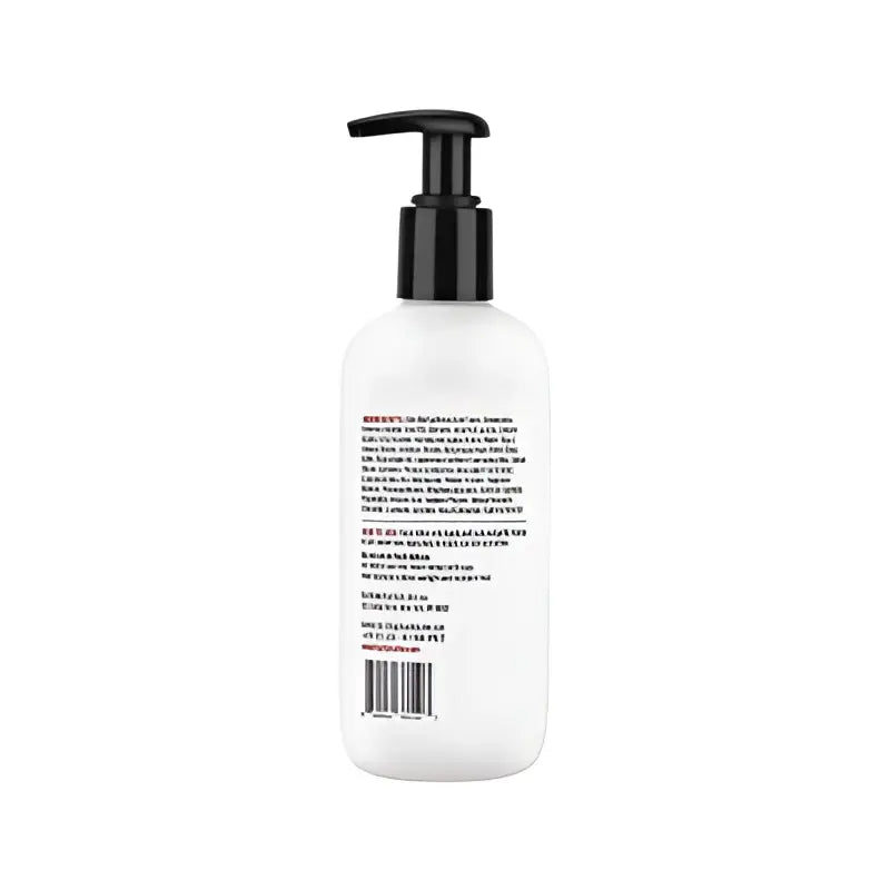 White plastic bottle with black pump dispenser of hustle butter deluxe daily rejuvenating lotion 295 ml