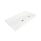 White plastic envelope with barcode and text on the front for inkjet stencil paper long 500 sheets 8.5 x 14 inches