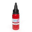 Intenze gen-z bright red tattoo ink bottle with black dropper cap for vibrant tattoo coloring