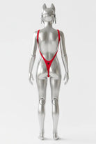 Red Tribal Trikini - Rücken auf silbernem Fox-Mannequin