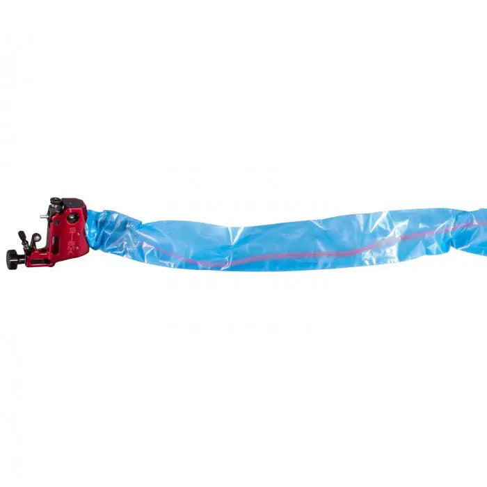 Red tattoo machine with blue plastic killer ink clip cord sleeve cover for hygiene 250 pcs pack