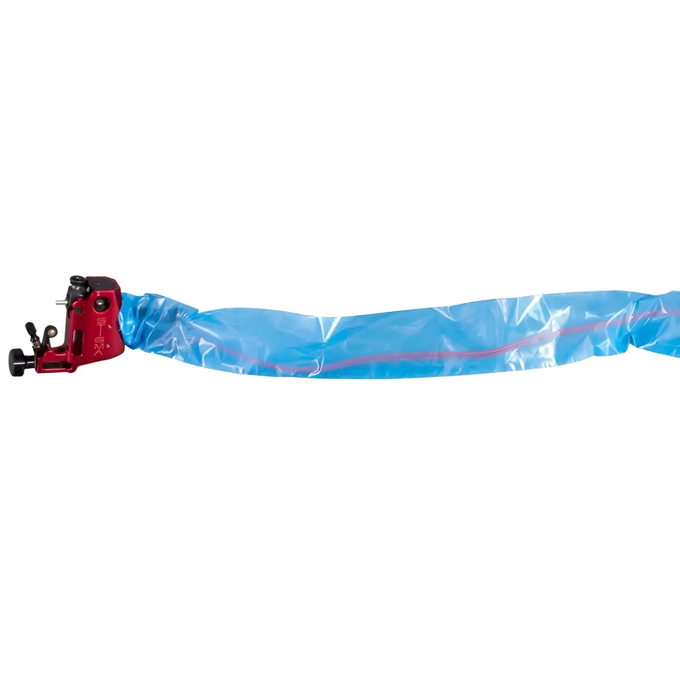 Rote Tätowiermaschine mit blauer Kunststoff-killer ink-Clip-Cord-Hülle für Hygiene, 250er-Pack