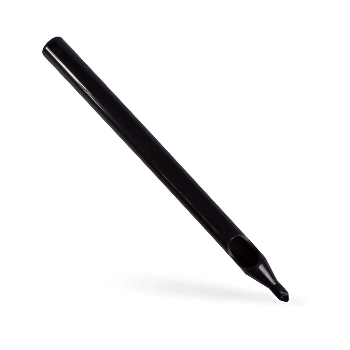 Schwarze Einweg-Tattoonadel aus Kunststoff mit konischer tip und Hohlzylinder für killer ink, langer tip Diamond Backstem, 50 Stk.
