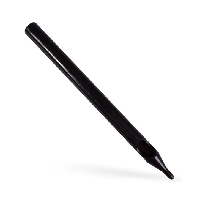 Black plastic disposable tattoo piercing needle with tapered tip and hollow center from killer ink 50pcs pack