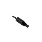 Black plastic killer ink disposable tattoo tube flat with ribbed grip and dual-pronged tip 25mm