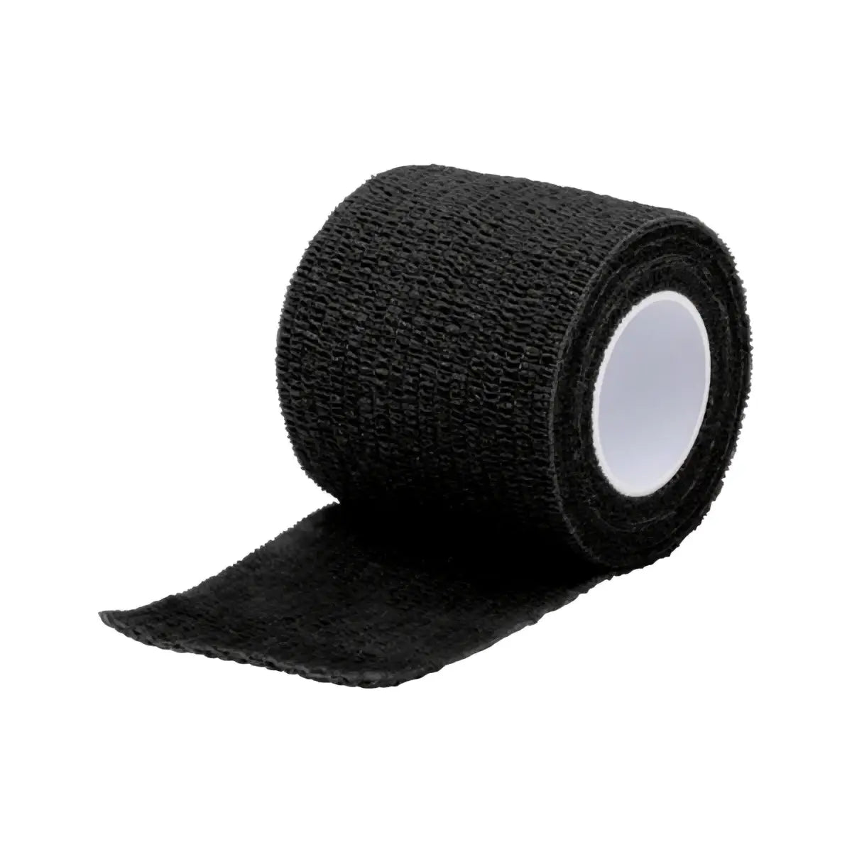 Black textured killer ink grip wrap roll with white core and unrolled strip for killer beauty grip wraps use