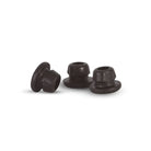 Black rubber hybrid grommets with textured matte finish and flared edges 200pcs from killer ink