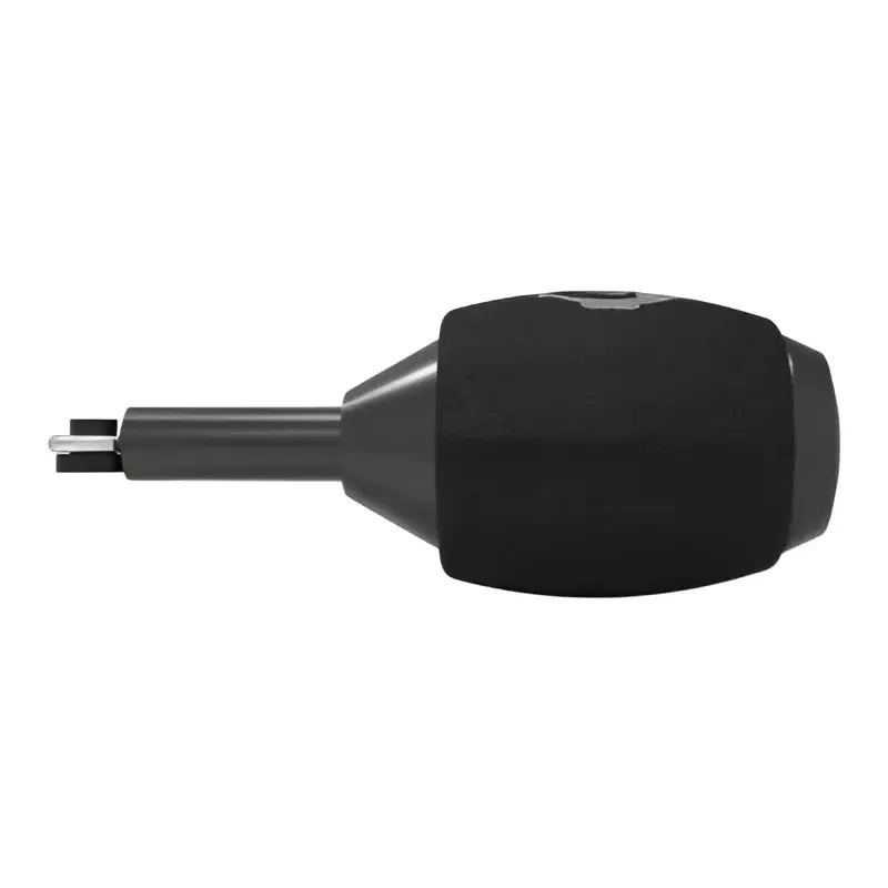 Black ergonomic screwdriver with textured grip and metallic tip shown with killer ink memory foam disposable tubes pack