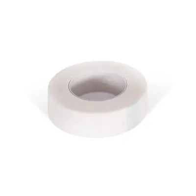 A roll of killer ink microporous paper tape 1.25cm with clear adhesive and white cardboard core