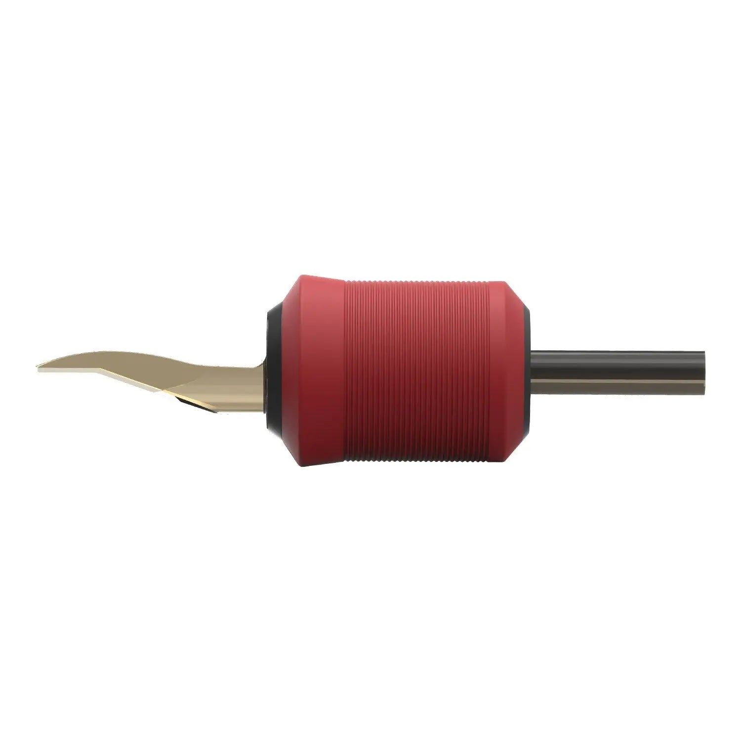Killer ink premium disposable tattoo tube with red textured grip gold blade and black metal shaft for larger shader magnum