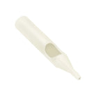 Killer ink sterile disposable white plastic tattoo needle holder with tapered tip and oval cutout 50 pcs round tips