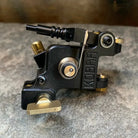 Black and gold kobra irons liner 02r tattoo machine with matte finish and precision-engineered components