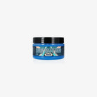 A vibrant blue glossy jar of kosmos sky butter shy butter slime with a black lid and colorful label