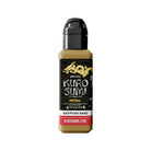 Eine elegante bernsteinfarbene Flasche kuro sumi Imperial Tattoo-Farben in der Farbe Egyptian Sand für den professionellen Gebrauch