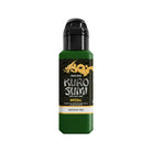 Green Kuro Sumi imperial tattoo ink bottle with black cap and gold dragon logo matcha tea v2 color