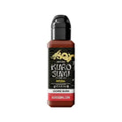 Kuro Sumi imperial tattoo ink ochre burn in a sleek black bottle with gold dragon branding and red label