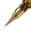 Golden fountain pen nib with sleek metallic finish and fine-tipped design for kwadron cartridges turbo round liner