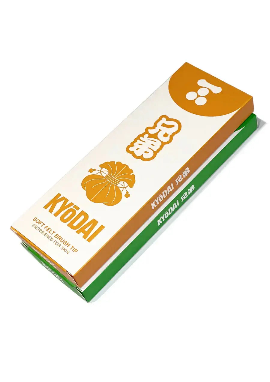 KYODAI Soft-TIP-Pinselstift in Weiß, Orange und Grün, rechteckige Box mit weicher tip-Filzspitze für sanftes Zeichnen