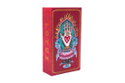 Red rectangular box with gold lettering and artwork of a hand holding a heart for lotus bar needles classic liner