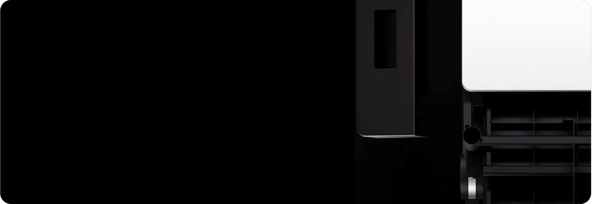 Schwarze Kunststoff-Drucker-cartridge mit rechteckigem Schlitz und metallischem Kontaktpunkt für meta meta 2.0 Essential Workstation EU