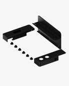 Schwarzes Schreibtisch-Organizer-Set aus Metall mit matter Oberfläche, minimalistischem Design und enthaltenem Montagematerial aus dem meta 2.0 Ultimate Pack EU