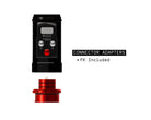 Black and red muso toku connector adapter set with a sleek rectangular black controller with silver and red buttons