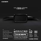 Black ozer m08 pro wireless quick thermal stencil printer with ultra-thin design for fast bluetooth printing