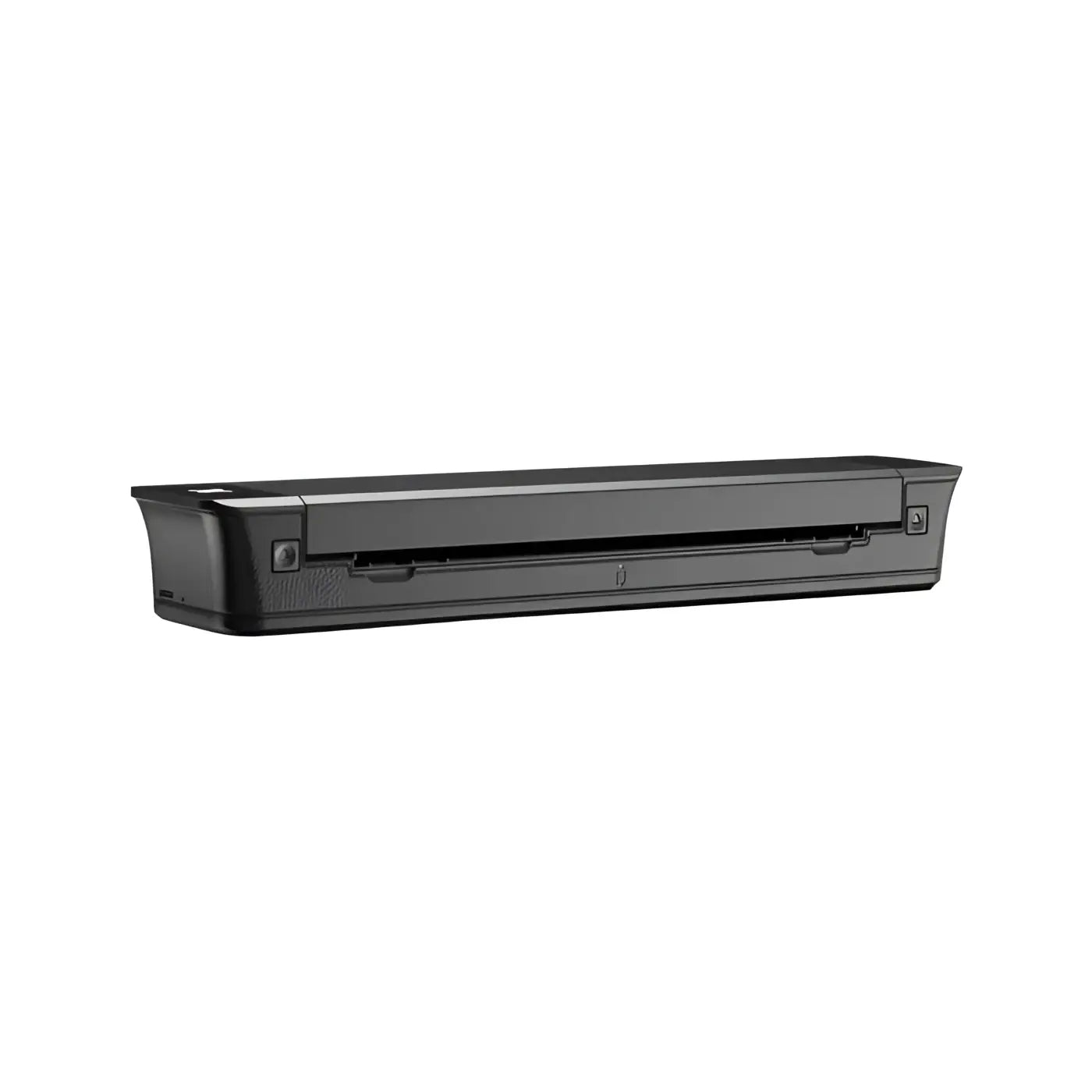 Black plastic laptop docking station with textured surface and sleek rectangular design for ozer wireless x thermal stencil printer
