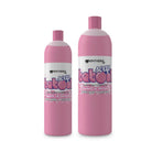 Rosa Plastikflaschen mit panthera Babool-Seifenkonzentrat mit Hamamelis und Aloe Vera in 1000ml Größe mit weißem Etikett