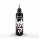 Black plastic bottle with white and black graffiti label panthera kindamo artist series number 05 in panthera kindamo no cap product