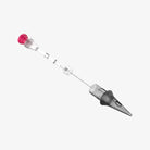 PIRANHA cartridge Fine-Line-Premium-Tätowiernadel aus transparentem Kunststoff mit roter Kappe und metallischer TIP