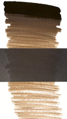 Ein Farbverlaufs-Muster aus dunkelbraunen bis hellbeigen Pinselstrichen für PRO NOUVEAU PMU Pigment Aidan White Set 11x15ml