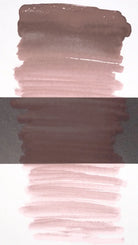 Ein Farbverlauf-Farbmuster aus roségoldenem und mauvefarbenem flüssigem Lippenstift von PRO NOUVEAU PMU, Pigment Aidan White Areola Set 4