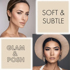 Ein Paar elegante Ohrhänger mit funkelndem, mehrlagigem Design aus der PRO NOUVEAU PMU Pigment Brows Kollektion