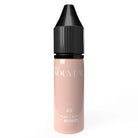 A sleek translucent pink PMU-Pigmentflasche mit schwarzem Verschluss, beschriftet mit Nouveau 9 von Intenza Nou Tones
