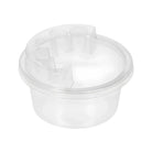 Clearer Kunststoff-SAFERLY cartridge-Becher für Lebensmittel mit passendem Deckel und integrierten Fingergriffen, 50er-Pack