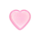 Saferly heart shaped rinse cup in pink with translucent glossy finish and 150ml capacity for safe rinsing