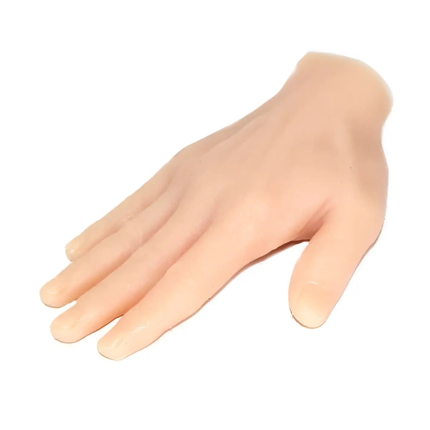 alt
Ein realistisches, fleischfarbenes Silikonhand-Kurzmodell mit natürlicher Hauttextur und detaillierter Fingerartikulation