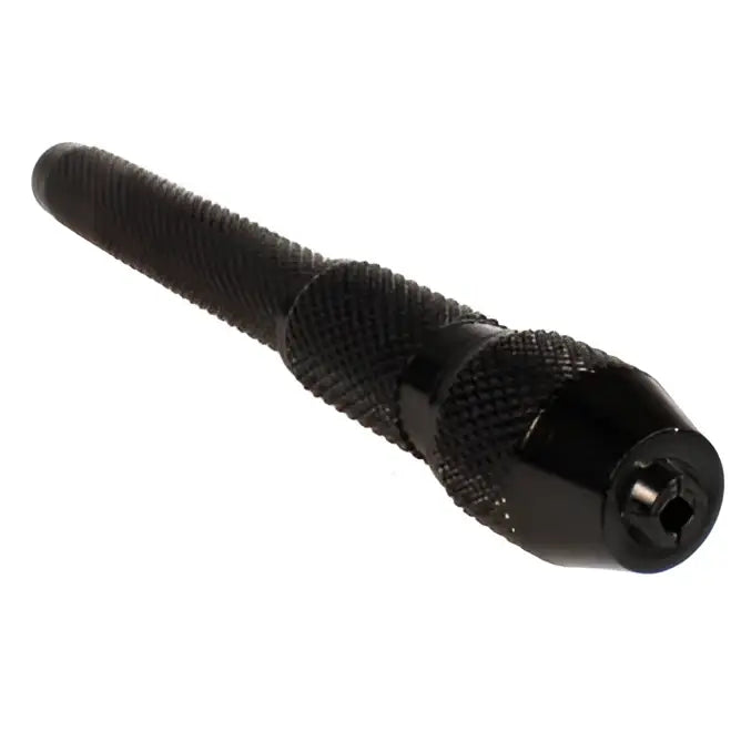 Black textured metal drill bit with hexagonal drive end in skin doodlers holder for skin surfer pens product image