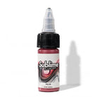 Eine kleine Flasche sublime makelloser Tattoo-Farben in lebhaftem rosa-roten Polvo-Ton mit 15 ml