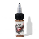 Eine 15ml-Flasche sublime flawless roble pmu Pigment-Farben mit schwarzem Rippdeckel und sattbrauner Flüssigkeit