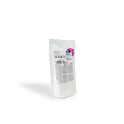 White refill pouch with pink logo and black text for unigloves disinfectant wipes plus classic refill