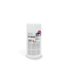 White cylindrical container of unigloves disinfectant wipes plus classic with pink label and barcode on the back side