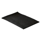 Black rectangular hygieniс mat with textured ribbed surface from unigloves disposable napkins 50pcs pack