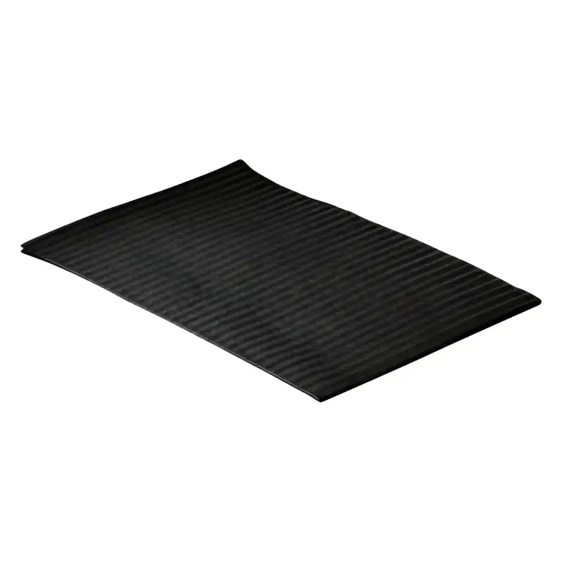 Schwarze rechteckige Hygienematte mit strukturierter Rillenoberfläche von UNIGLOVES Einweg-Servietten, 50er-Pack