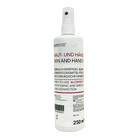A white spray bottle with a clear nozzle labeled skin and hand disinfectant by unigloves for effective disinfection