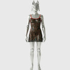 Same dress, red shoulder straps only